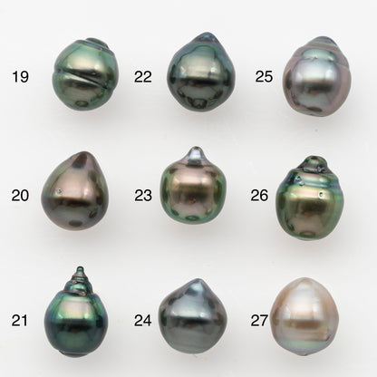 8-9mm Tahitian Pearl, Loose Undrilled with High Luster and Blemishes for Jewelry Making, SKU # 2982TH