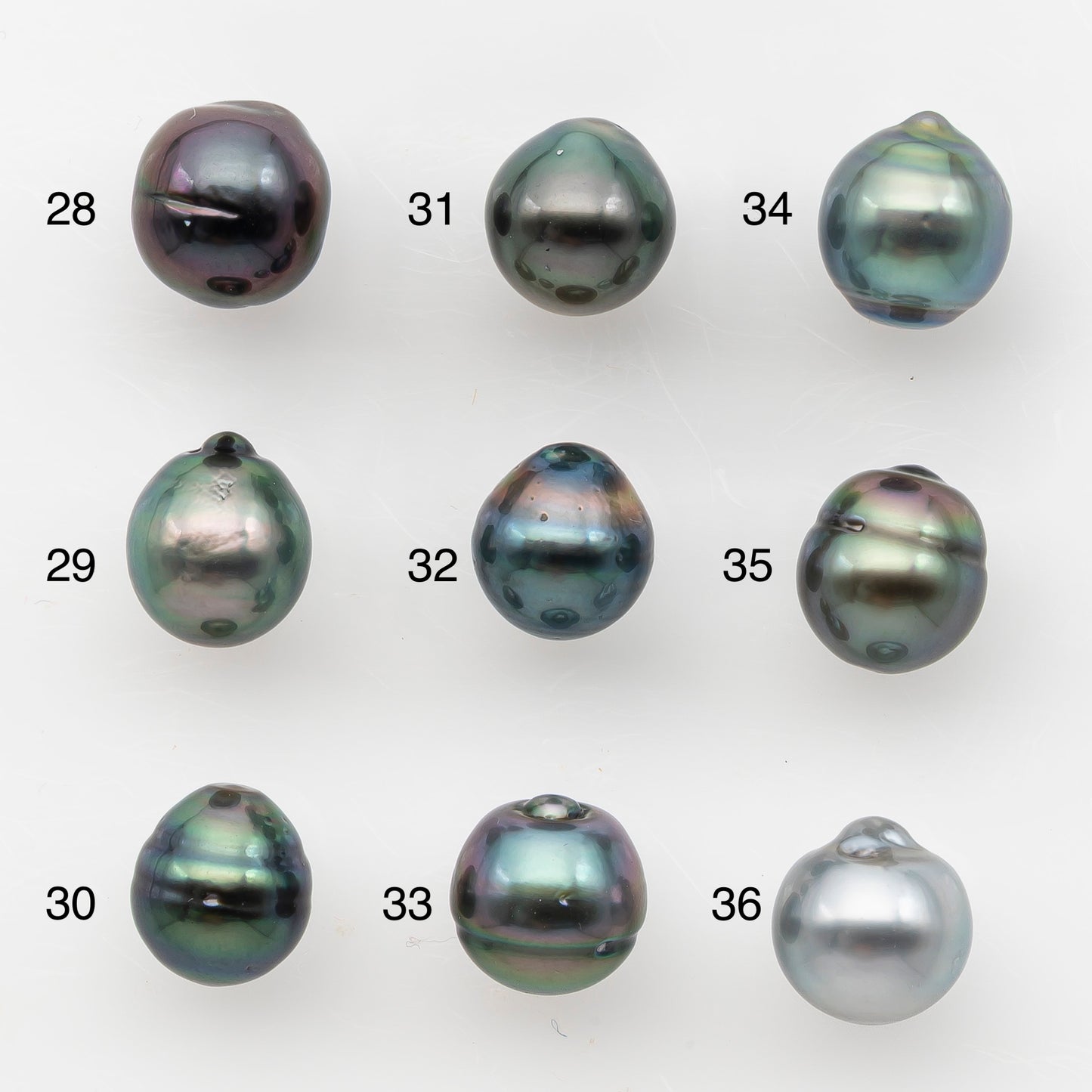 8-9mm Tahitian Pearl, Loose Undrilled with High Luster and Blemishes for Jewelry Making, SKU # 2982TH