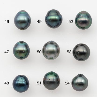 8-9mm Tahitian Pearl, Loose Undrilled with High Luster and Blemishes for Jewelry Making, SKU # 2982TH