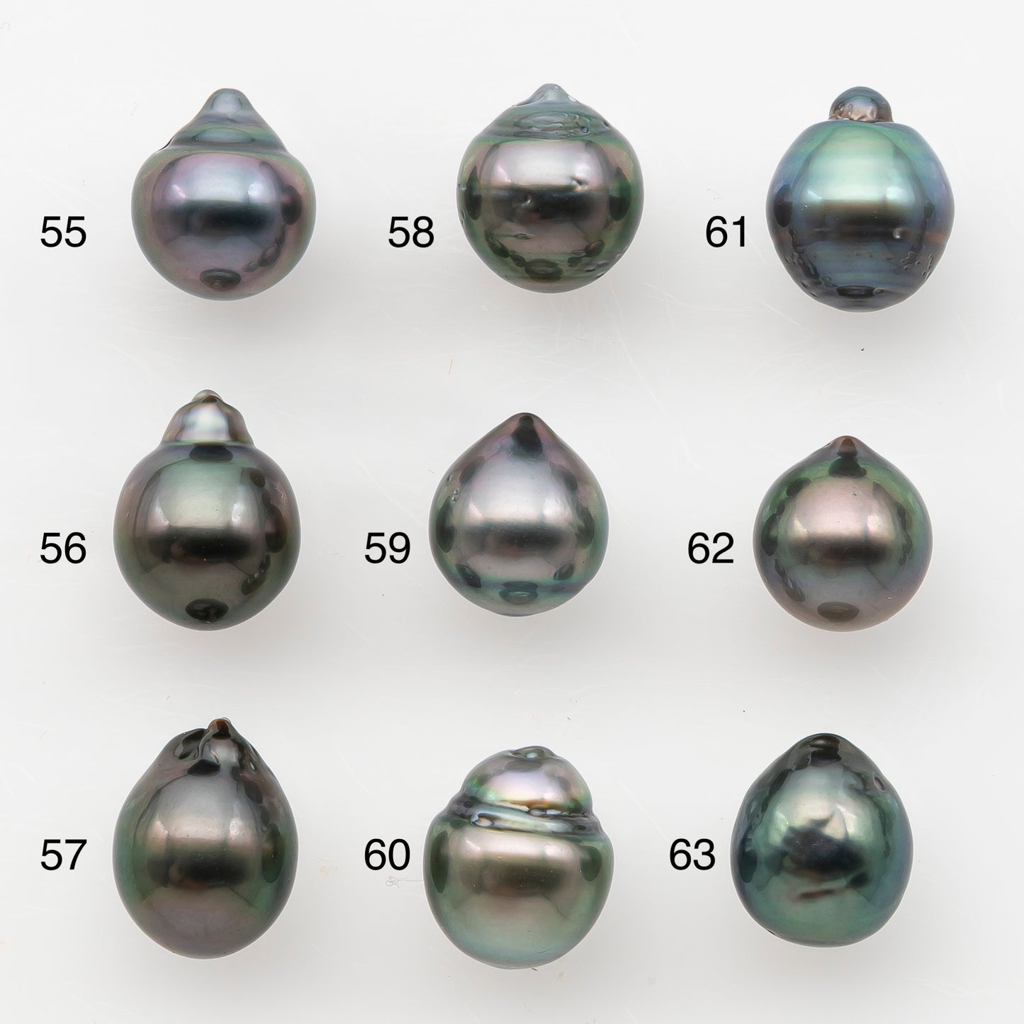 8-9mm Tahitian Pearl, Loose Undrilled with High Luster and Blemishes for Jewelry Making, SKU # 2982TH