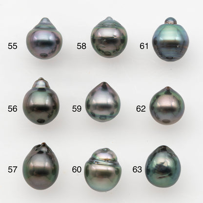 8-9mm Tahitian Pearl, Loose Undrilled with High Luster and Blemishes for Jewelry Making, SKU # 2982TH