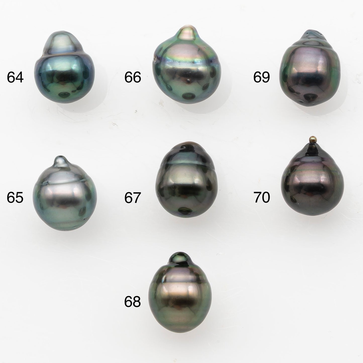 8-9mm Tahitian Pearl, Loose Undrilled with High Luster and Blemishes for Jewelry Making, SKU # 2982TH