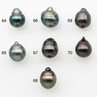8-9mm Tahitian Pearl, Loose Undrilled with High Luster and Blemishes for Jewelry Making, SKU # 2982TH