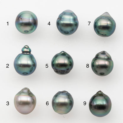 8-9mm Tahitian Pearl, Loose Undrilled with High Luster and Blemishes for Jewelry Making, SKU # 2983TH