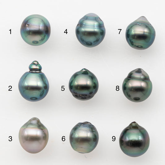 8-9mm Tahitian Pearl, Loose Undrilled with High Luster and Blemishes for Jewelry Making, SKU # 2983TH