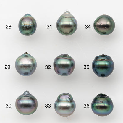 8-9mm Tahitian Pearl, Loose Undrilled with High Luster and Blemishes for Jewelry Making, SKU # 2983TH