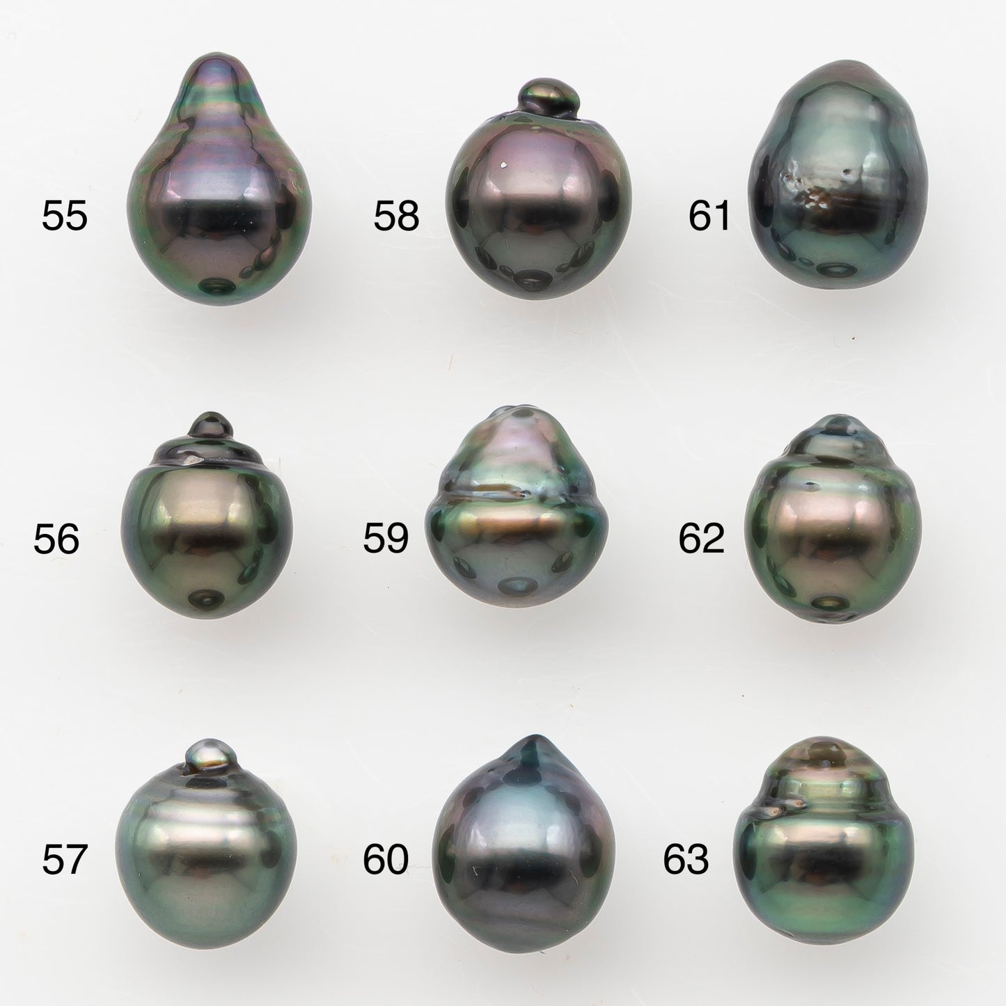8-9mm Tahitian Pearl, Loose Undrilled with High Luster and Blemishes for Jewelry Making, SKU # 2983TH