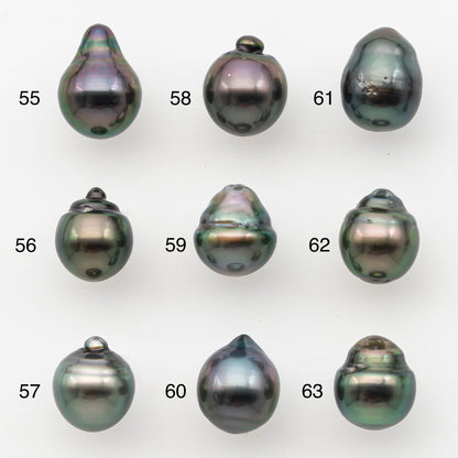 8-9mm Tahitian Pearl, Loose Undrilled with High Luster and Blemishes for Jewelry Making, SKU # 2983TH