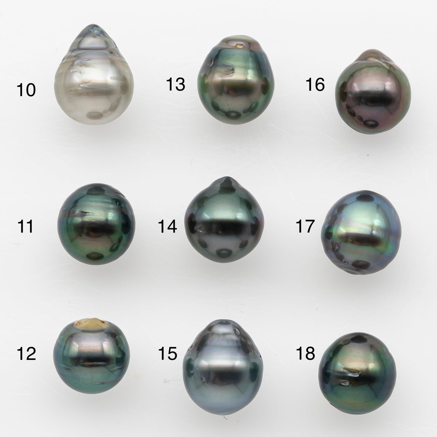 8-9mm Tahitian Pearl, Loose Undrilled with High Luster and Blemishes for Jewelry Making, SKU # 2984TH