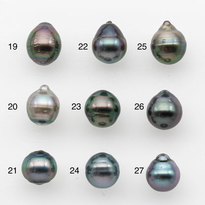 8-9mm Tahitian Pearl, Loose Undrilled with High Luster and Blemishes for Jewelry Making, SKU # 2984TH