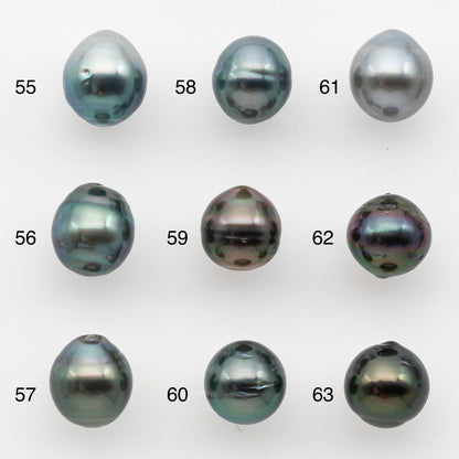 8-9mm Tahitian Pearl, Loose Undrilled with High Luster and Blemishes for Jewelry Making, SKU # 2984TH
