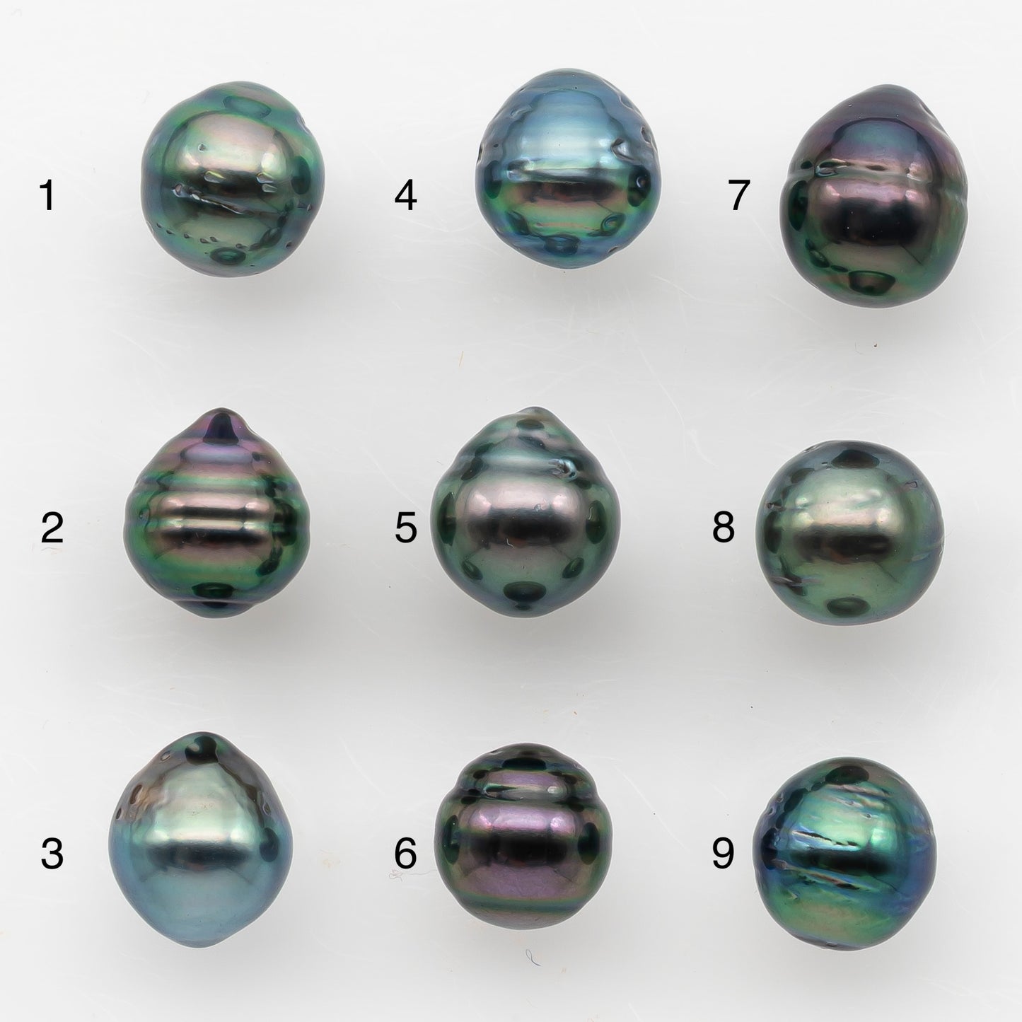 8-9mm Tahitian Pearl, Loose Undrilled with High Luster and Blemishes for Jewelry Making, SKU # 2985TH