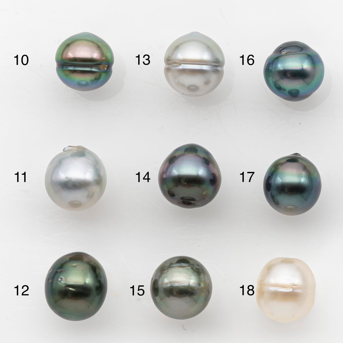 8-9mm Tahitian Pearl, Loose Undrilled with High Luster and Blemishes for Jewelry Making, SKU # 2985TH