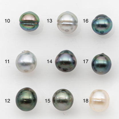 8-9mm Tahitian Pearl, Loose Undrilled with High Luster and Blemishes for Jewelry Making, SKU # 2985TH
