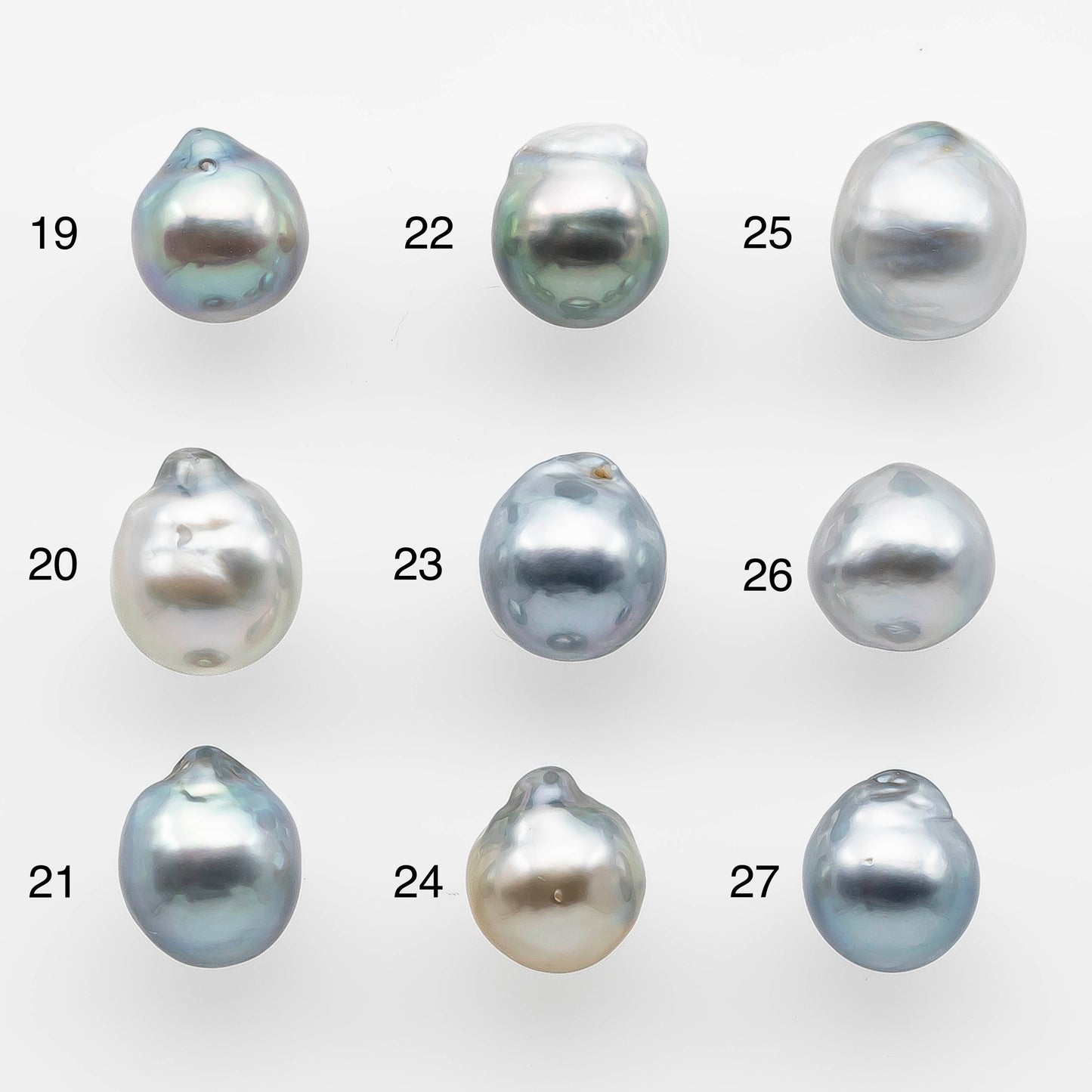 10-11mm Tahitian Pearl Drop with High Luster and Natural Color in Silver Blue, Loose Single Piece Undrilled, SKU # 2074TH