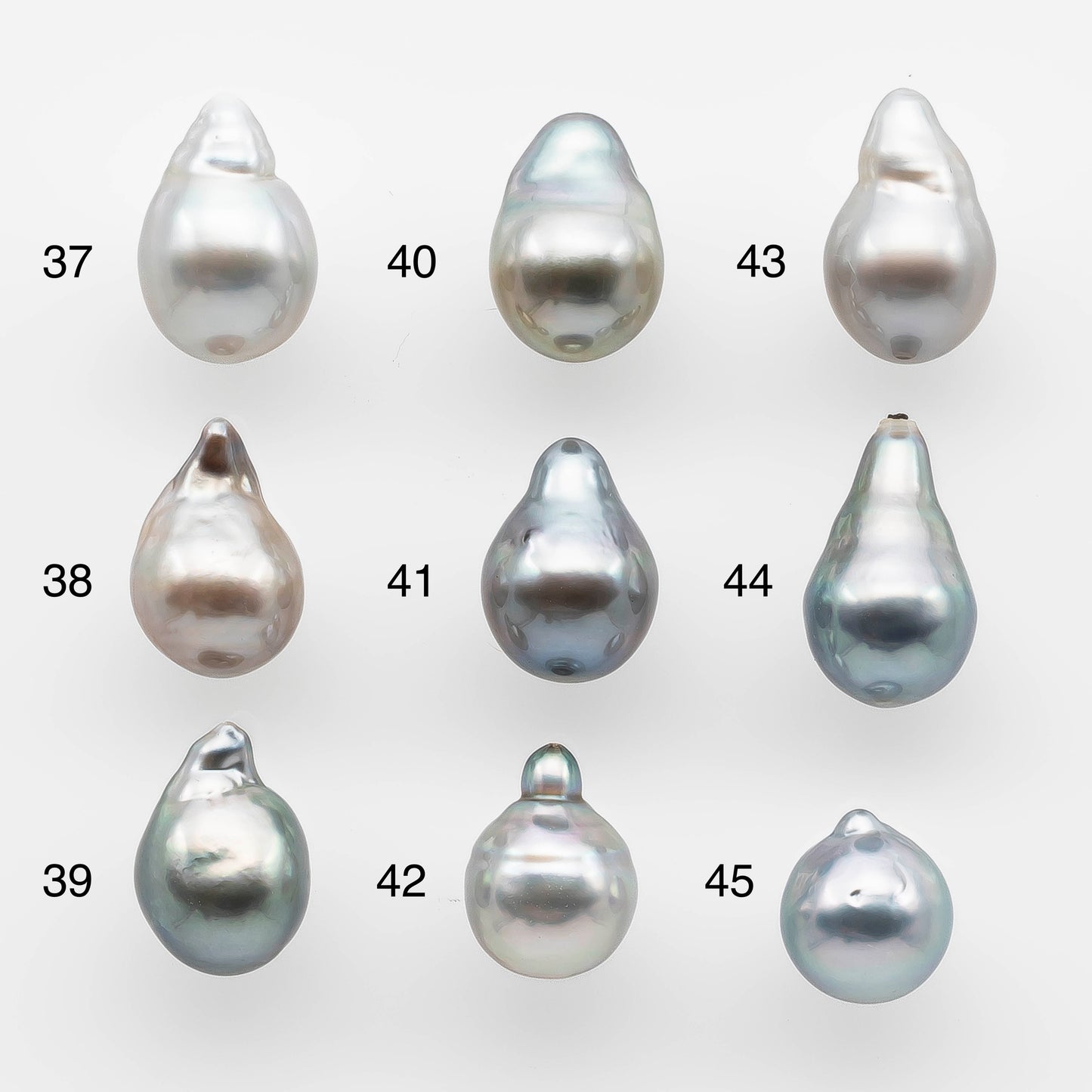 10-11mm Tahitian Pearl Drop with High Luster and Natural Color in Silver Blue, Loose Single Piece Undrilled, SKU # 2074TH