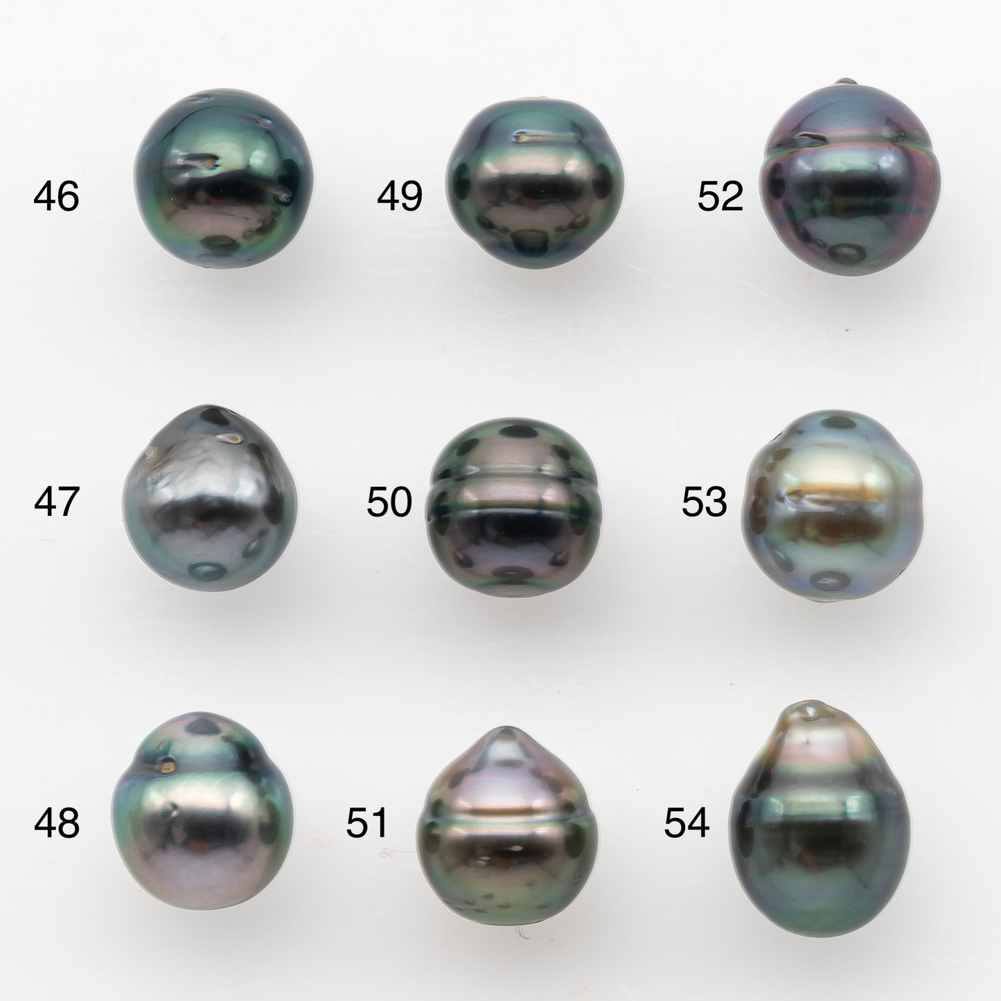 8-9mm Tahitian Pearl, Loose Undrilled with High Luster and Blemishes for Jewelry Making, SKU # 2985TH