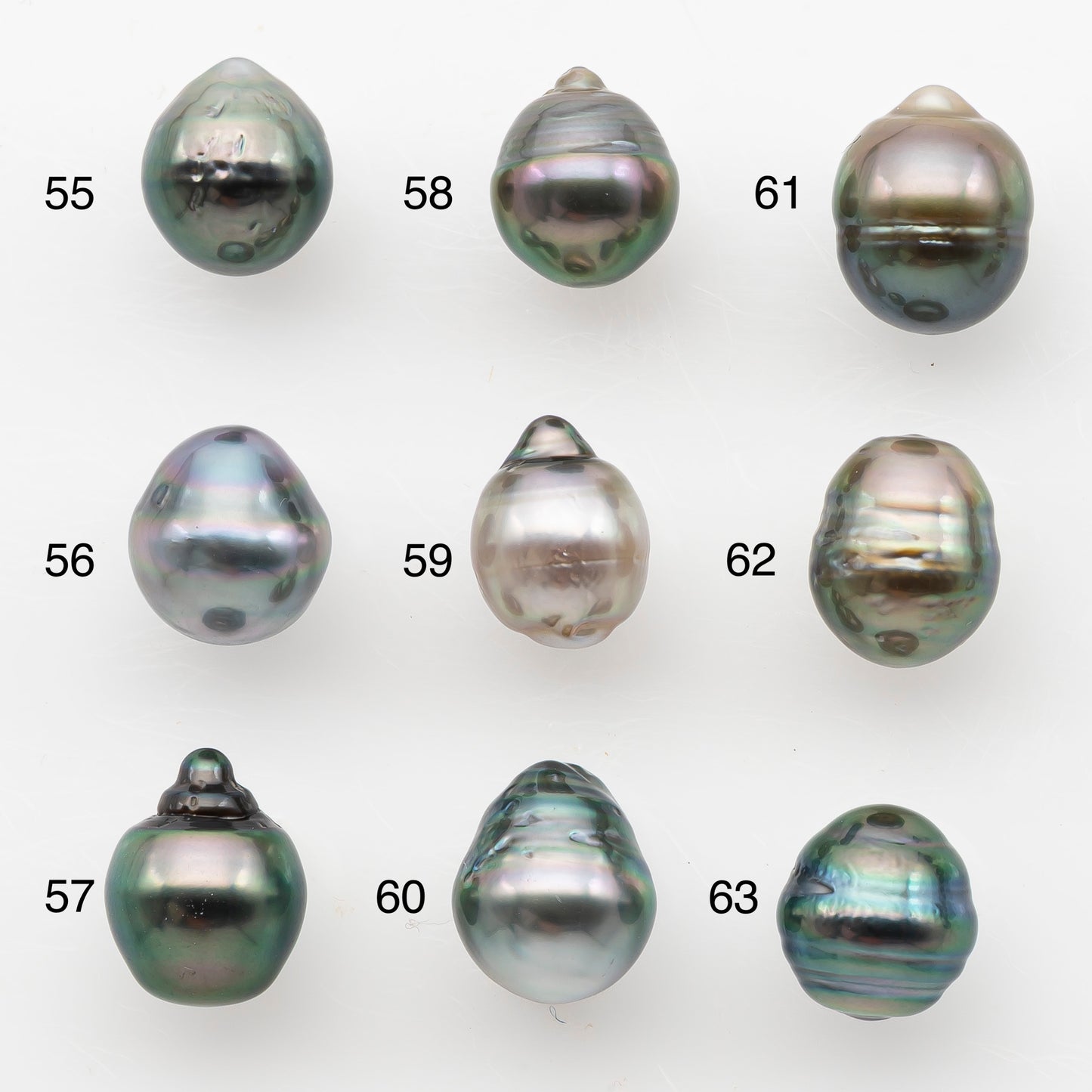 8-9mm Tahitian Pearl, Loose Undrilled with High Luster and Blemishes for Jewelry Making, SKU # 2985TH