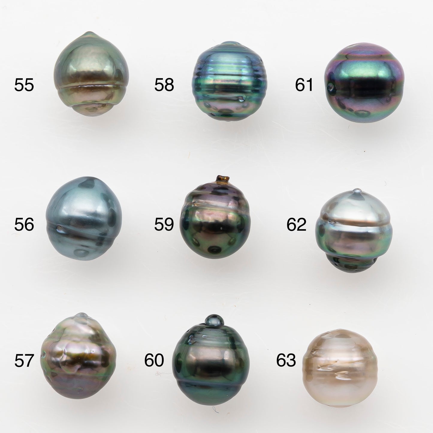 8-9mm Tahitian Pearl, Loose Undrilled with High Luster and Blemishes for Jewelry Making, SKU # 2986TH
