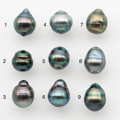 9-10mm Tahitian Pearl, Loose Undrilled with High Luster and Blemishes for Jewelry Making, SKU # 2987TH