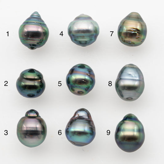 9-10mm Tahitian Pearl, Loose Undrilled with High Luster and Blemishes for Jewelry Making, SKU # 2987TH