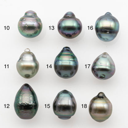 9-10mm Tahitian Pearl, Loose Undrilled with High Luster and Blemishes for Jewelry Making, SKU # 2987TH