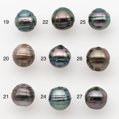 9-10mm Tahitian Pearl, Loose Undrilled with High Luster and Blemishes for Jewelry Making, SKU # 2987TH