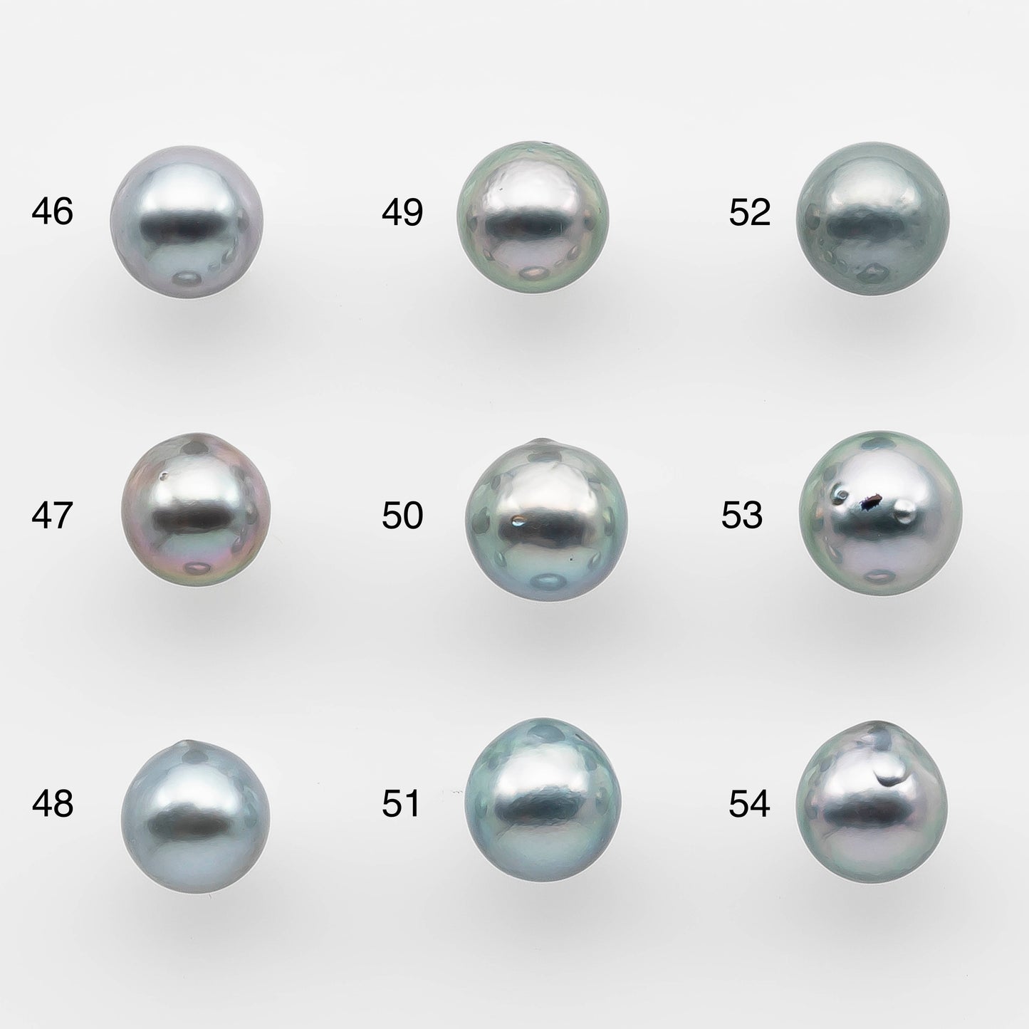 8-9mm High Quality Tahitian Pearl in Silver Blue or Gray Natural Color and Very Nice Luster, Single Piece Loose Undrilled, SKU # 2080TH