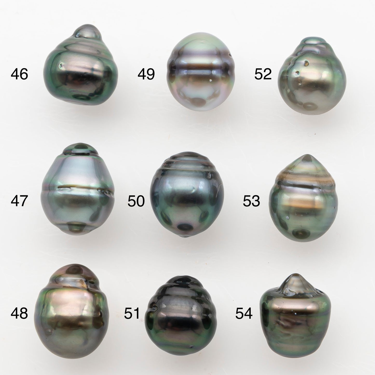 9-10mm Tahitian Pearl, Loose Undrilled with High Luster and Blemishes for Jewelry Making, SKU # 2987TH