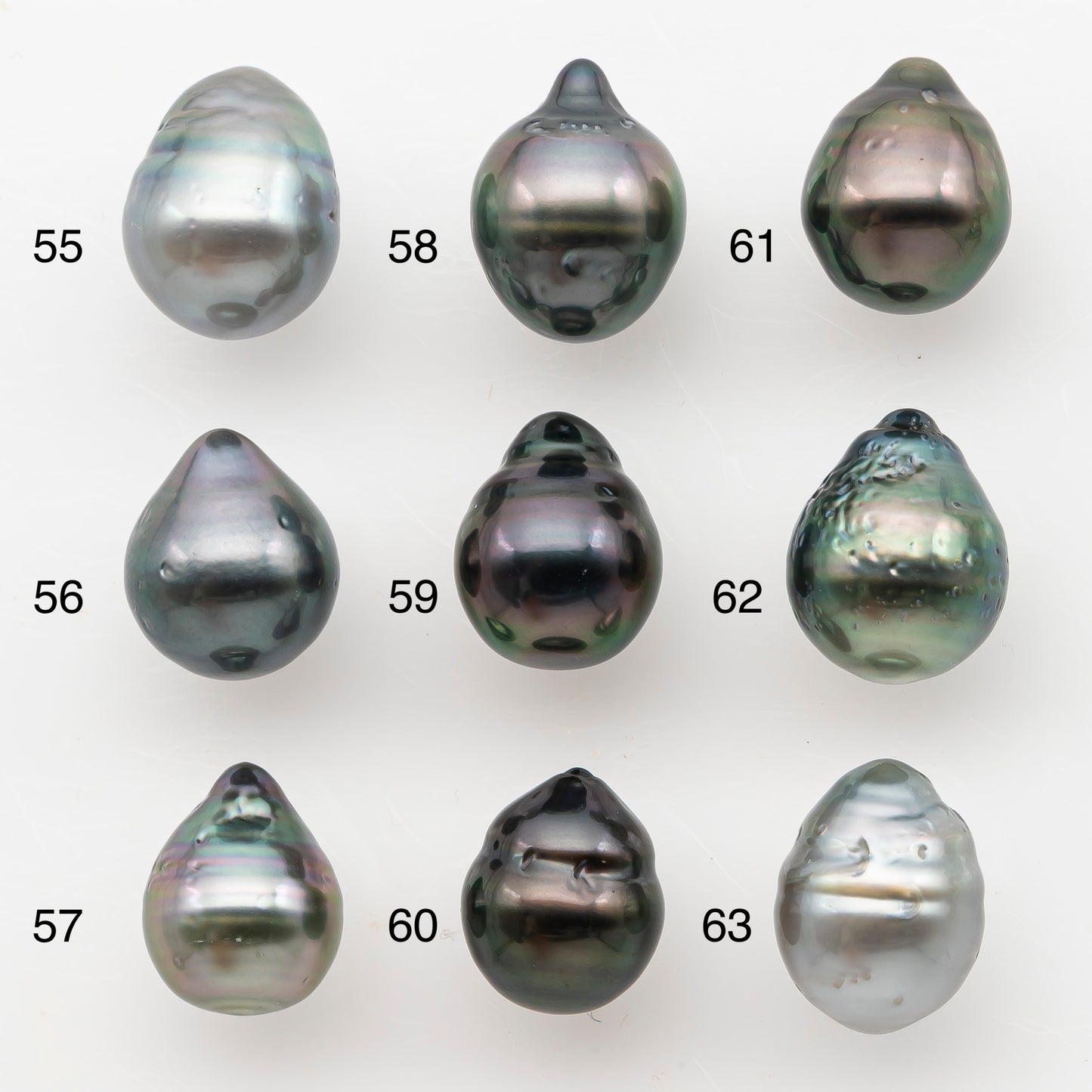 9-10mm Tahitian Pearl, Loose Undrilled with High Luster and Blemishes for Jewelry Making, SKU # 2987TH