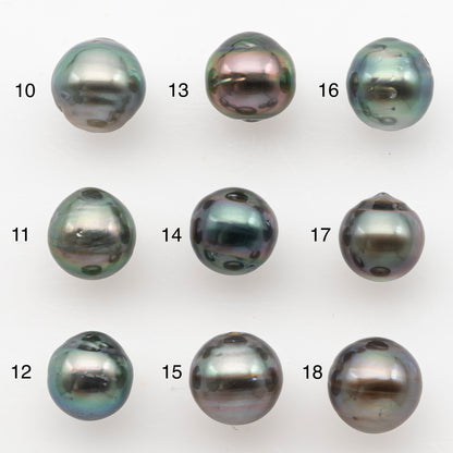 9-10mm Tahitian Pearl, Loose Undrilled with High Luster and Blemishes for Jewelry Making, SKU # 2988TH
