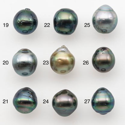 9-10mm Tahitian Pearl, Loose Undrilled with High Luster and Blemishes for Jewelry Making, SKU # 2988TH