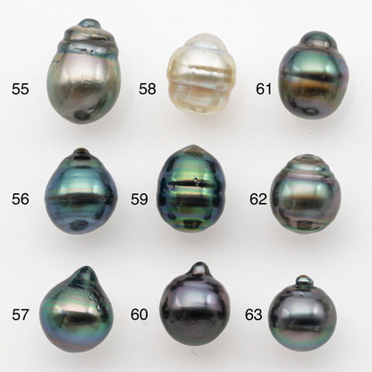 9-10mm Tahitian Pearl, Loose Undrilled with High Luster and Blemishes for Jewelry Making, SKU # 2988TH