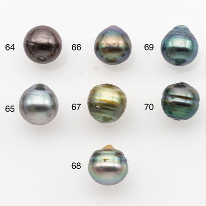 9-10mm Tahitian Pearl, Loose Undrilled with High Luster and Blemishes for Jewelry Making, SKU # 2988TH