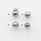 8-9mm High Quality Tahitian Pearl in Silver Blue or Gray Natural Color and Very Nice Luster, Single Piece Loose Undrilled, SKU # 2081TH