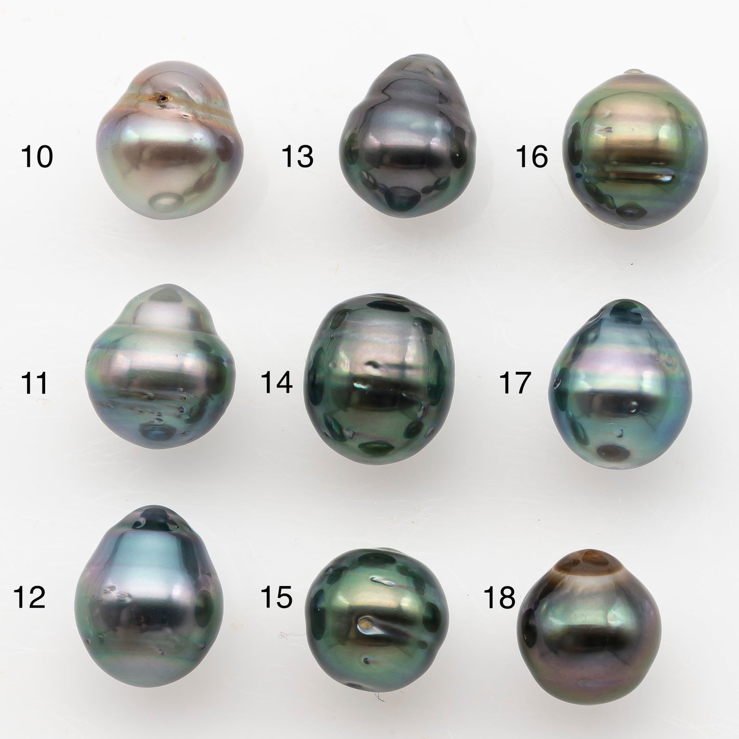 9-10mm Tahitian Pearl, Loose Undrilled with High Luster and Blemishes for Jewelry Making, SKU # 2989TH