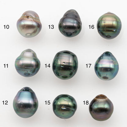 9-10mm Tahitian Pearl, Loose Undrilled with High Luster and Blemishes for Jewelry Making, SKU # 2989TH