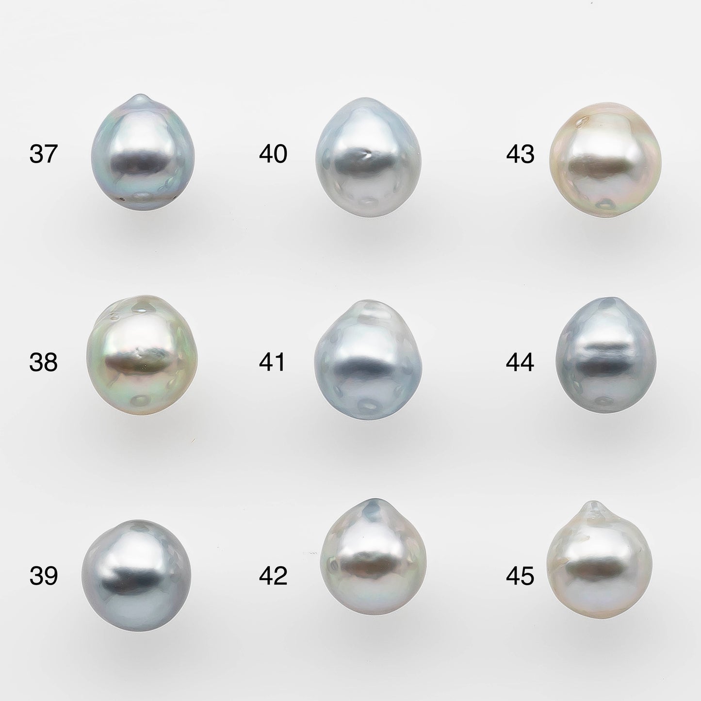 8-9mm Tahitian Pearl Drop with High Luster and Natural Color in Silver Blue with Minor Blemishes, Loose Single Piece Undrilled, SKU # 2082TH