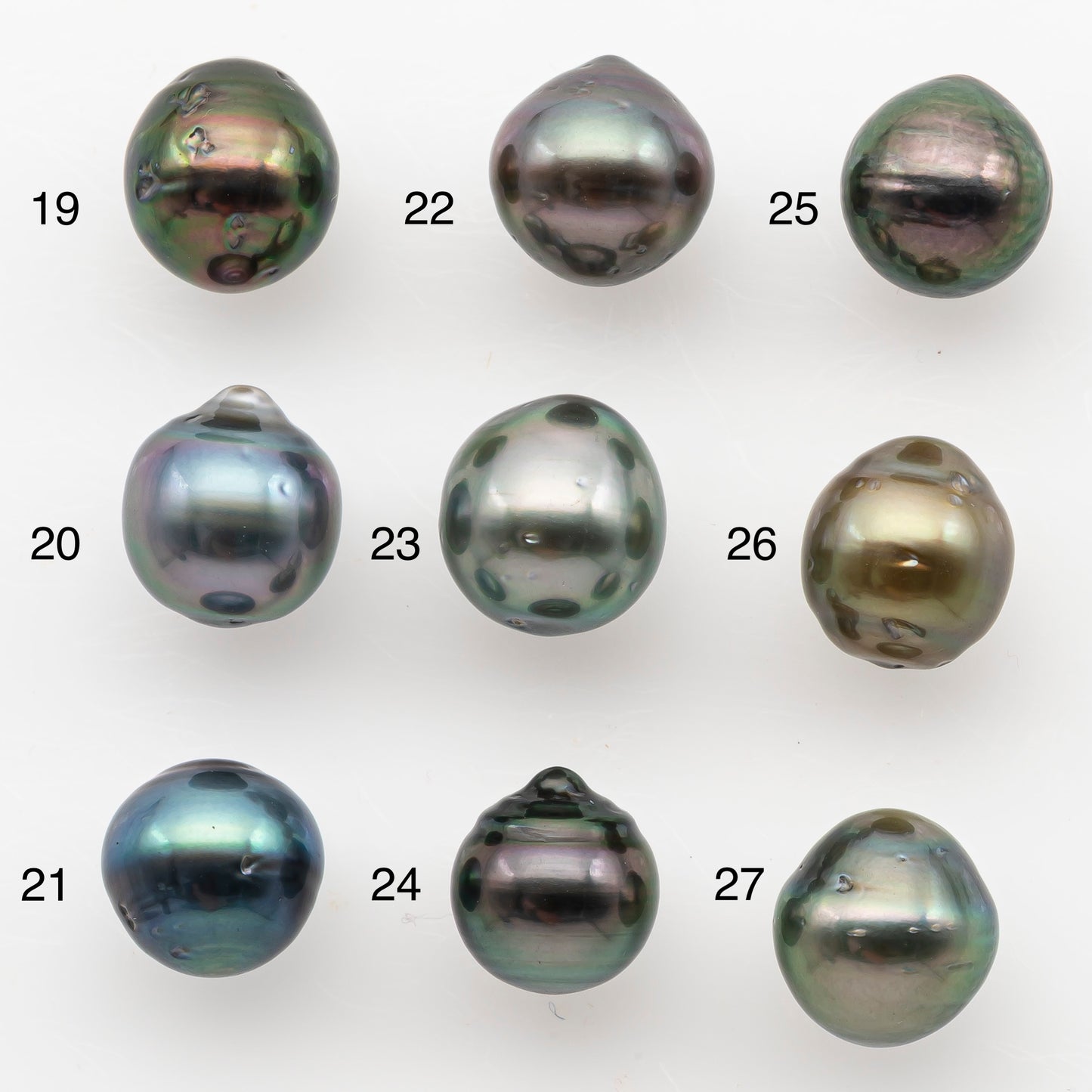9-10mm Tahitian Pearl, Loose Undrilled with High Luster and Blemishes for Jewelry Making, SKU # 2989TH