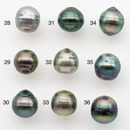 9-10mm Tahitian Pearl, Loose Undrilled with High Luster and Blemishes for Jewelry Making, SKU # 2989TH