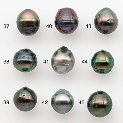 9-10mm Tahitian Pearl, Loose Undrilled with High Luster and Blemishes for Jewelry Making, SKU # 2989TH