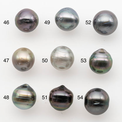 9-10mm Tahitian Pearl, Loose Undrilled with High Luster and Blemishes for Jewelry Making, SKU # 2989TH