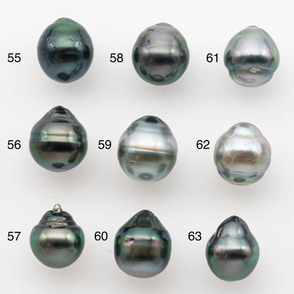 9-10mm Tahitian Pearl, Loose Undrilled with High Luster and Blemishes for Jewelry Making, SKU # 2989TH