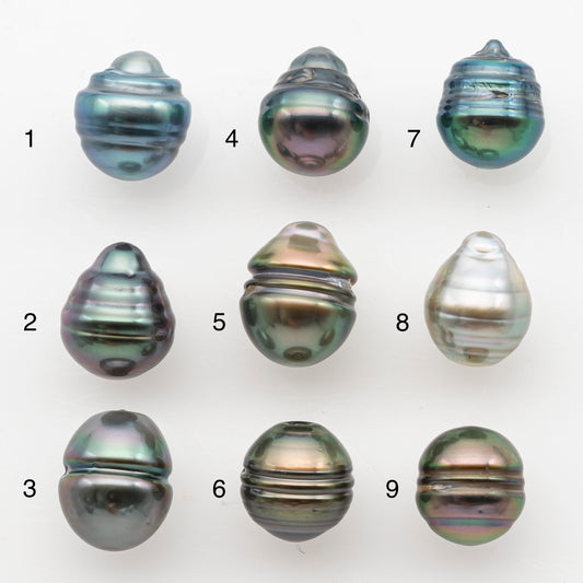 9-10mm Tahitian Pearl, Loose Undrilled with High Luster and Blemishes for Jewelry Making, SKU # 2990TH