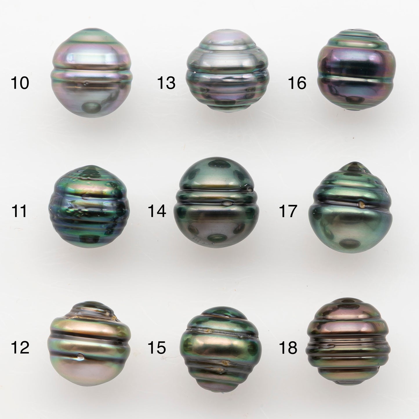9-10mm Tahitian Pearl, Loose Undrilled with High Luster and Blemishes for Jewelry Making, SKU # 2990TH