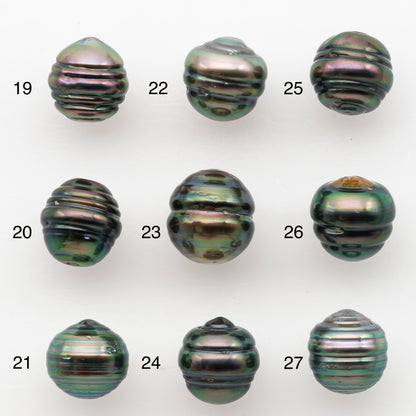 9-10mm Tahitian Pearl, Loose Undrilled with High Luster and Blemishes for Jewelry Making, SKU # 2990TH