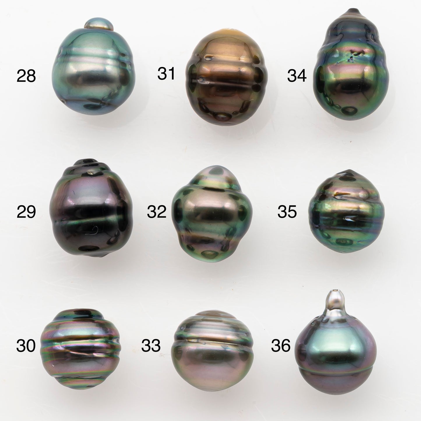 9-10mm Tahitian Pearl, Loose Undrilled with High Luster and Blemishes for Jewelry Making, SKU # 2990TH