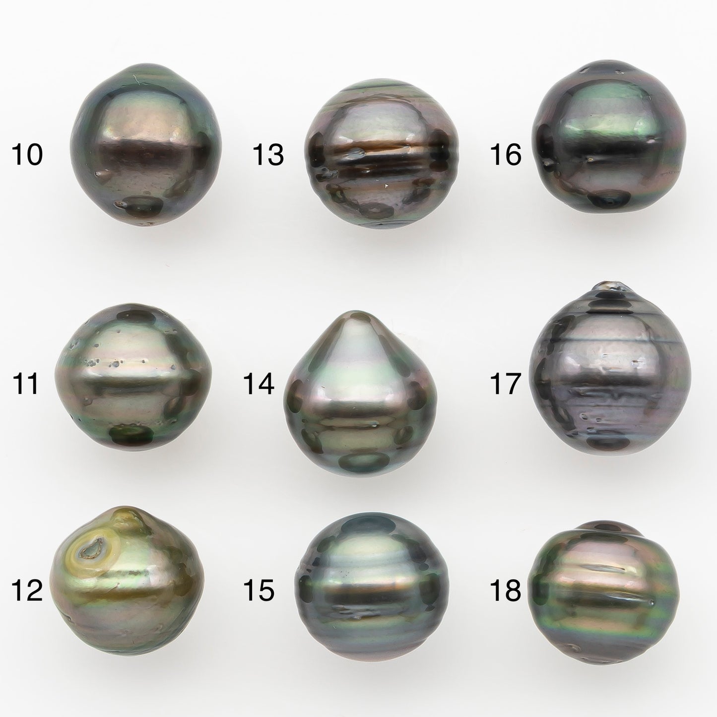 11-12mm Tahitian Pearl Natural Color with Minor Blemishes, Loose Undrilled for Jewelry Making, SKU # 3261TH