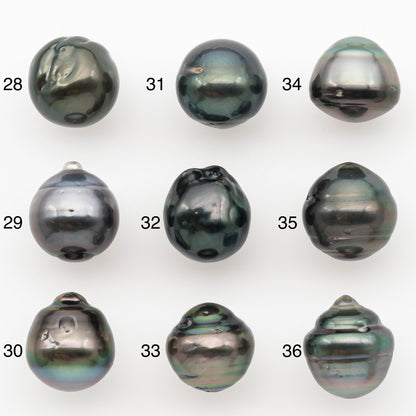 11-12mm Tahitian Pearl Natural Color with Minor Blemishes, Loose Undrilled for Jewelry Making, SKU # 3261TH