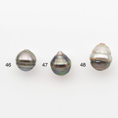 9-10mm Tahitian Pearl, Loose Undrilled with High Luster and Blemishes for Jewelry Making, SKU # 2990TH